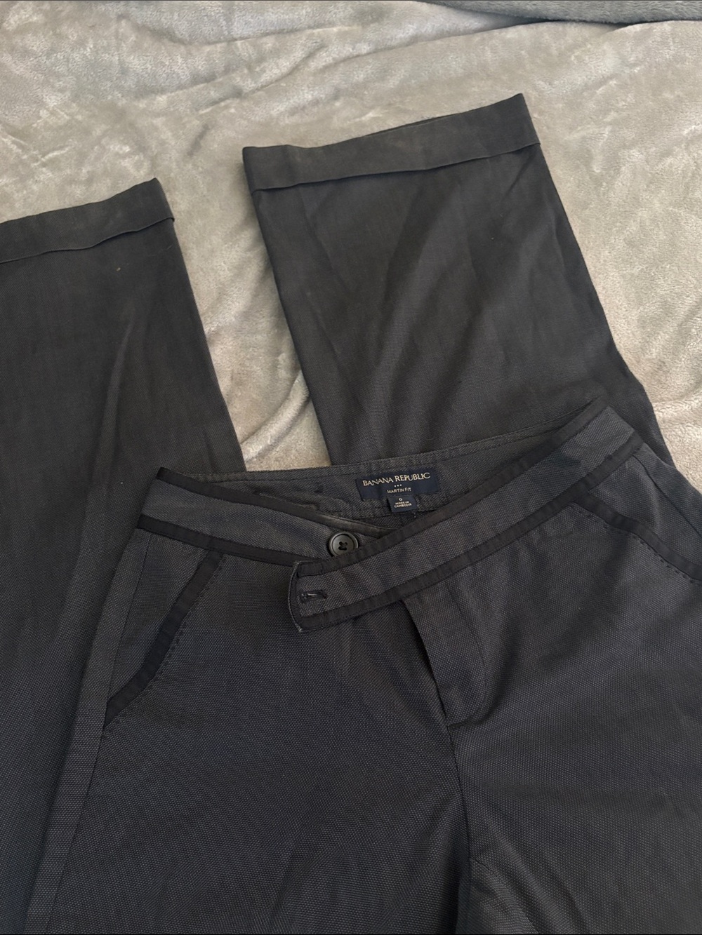 Banana Republic Men's Dark Black Dress Trousers